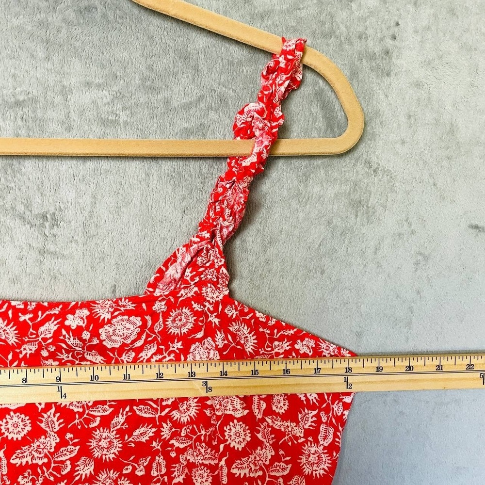 Universal Thread‎ Red Floral Tiered Maxi Dress XL Cottagecore Boho Prairie Flowy - Picture 3 of 7